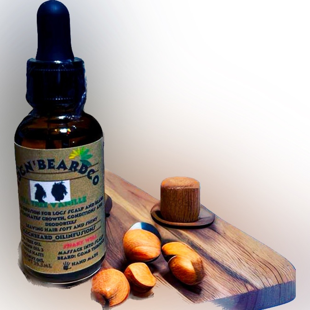 Beard,scalp and loc oil.  with rosemary, coconut oil and tea tree. Beard oil